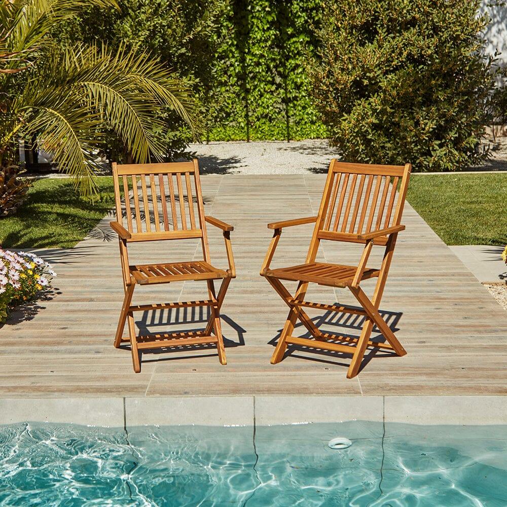 Ashby Wooden Garden Folding Chairs Set of Laura James