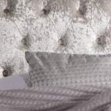 Double Crushed Velvet Sleigh Bed Frame - Champagne - Laura James