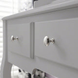 Capri Grey Dressing Table, Stool & Mirror Set - Laura James