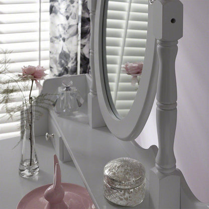 Capri Grey Dressing Table, Stool & Mirror Set - Laura James