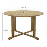 Casey outdoor dining set – solid acacia wood – 6 seater - Laura James