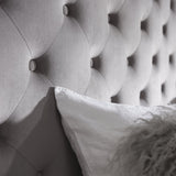 Grey Fabric Double Bed Frame - Laura James