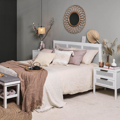 Charlie double bed frame - white - Laura James