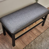 Charlie bench - cane - black - Laura James