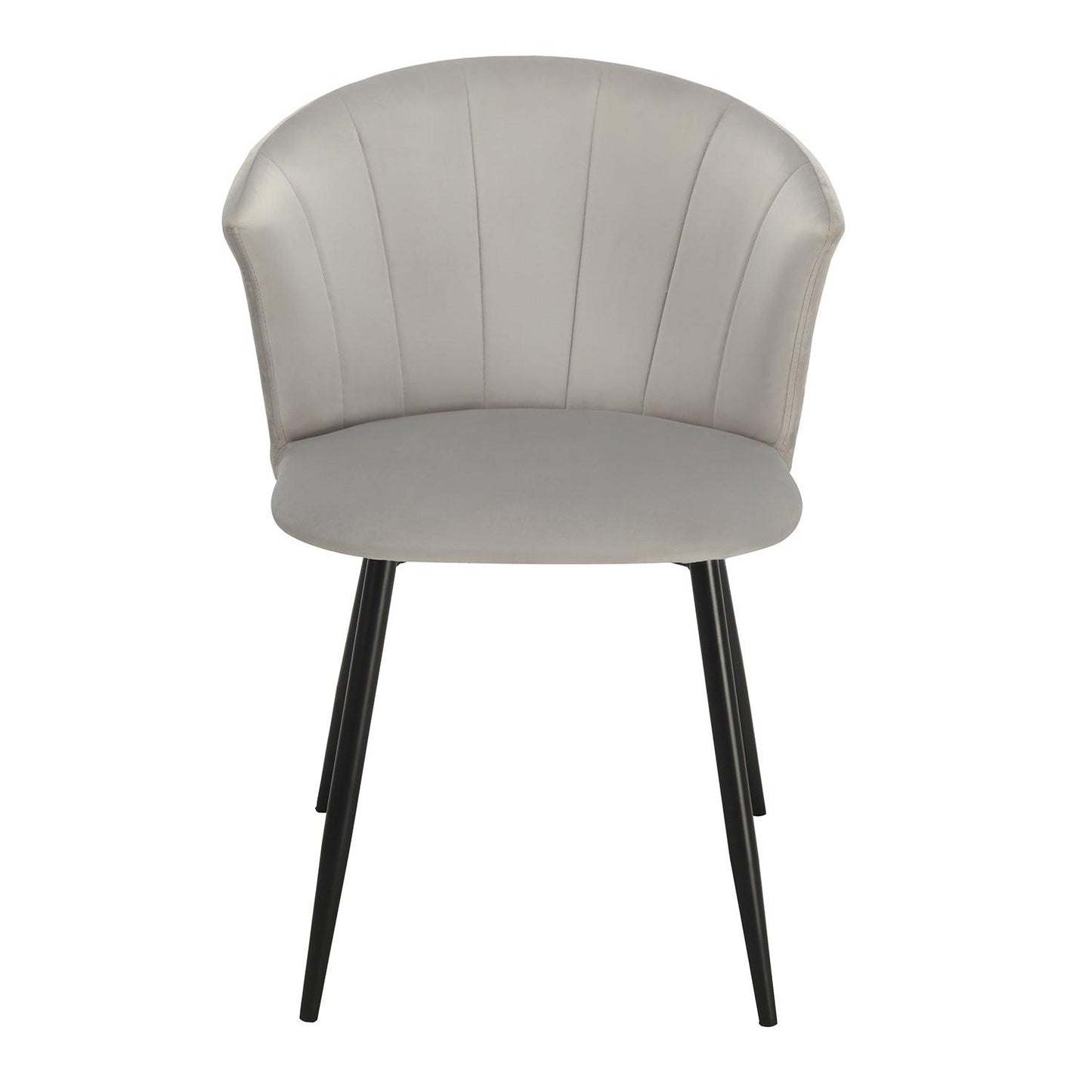 Cleo dining chair - grey velvet and black - Laura James