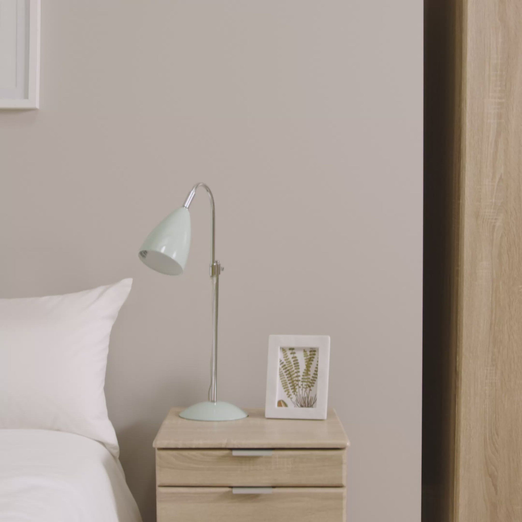 Ayla bedside table - light oak - Laura James
