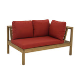 Dakota outdoor sofa set with grey parasol - acacia wood