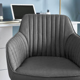 Darcy grey swivel chair - Laura James