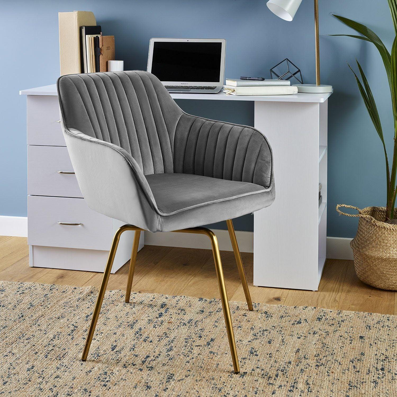 Darcy Office Swivel Chair Gold Legs