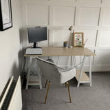 Darcy swivel chair - velvet - grey and gold - Laura James