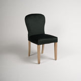 Edward dining chairs - set of 2 - green and light wood - Laura James