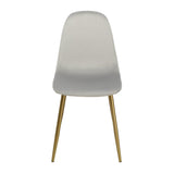 Ellis dining chair - grey velvet and gold - Laura James