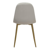 Ellis dining chair - grey velvet and gold - Laura James