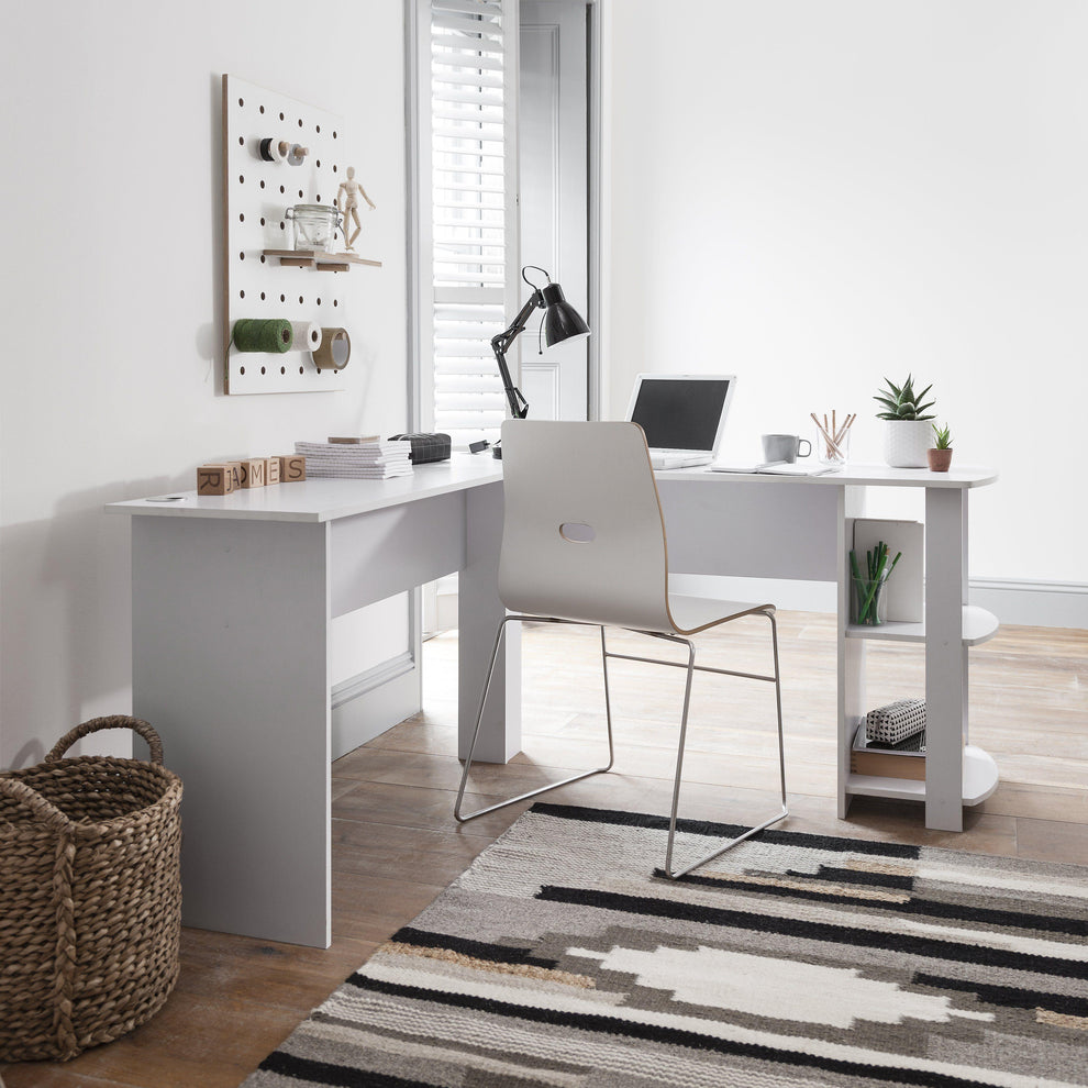 Outlet Essie L Shape Desk White Laura James