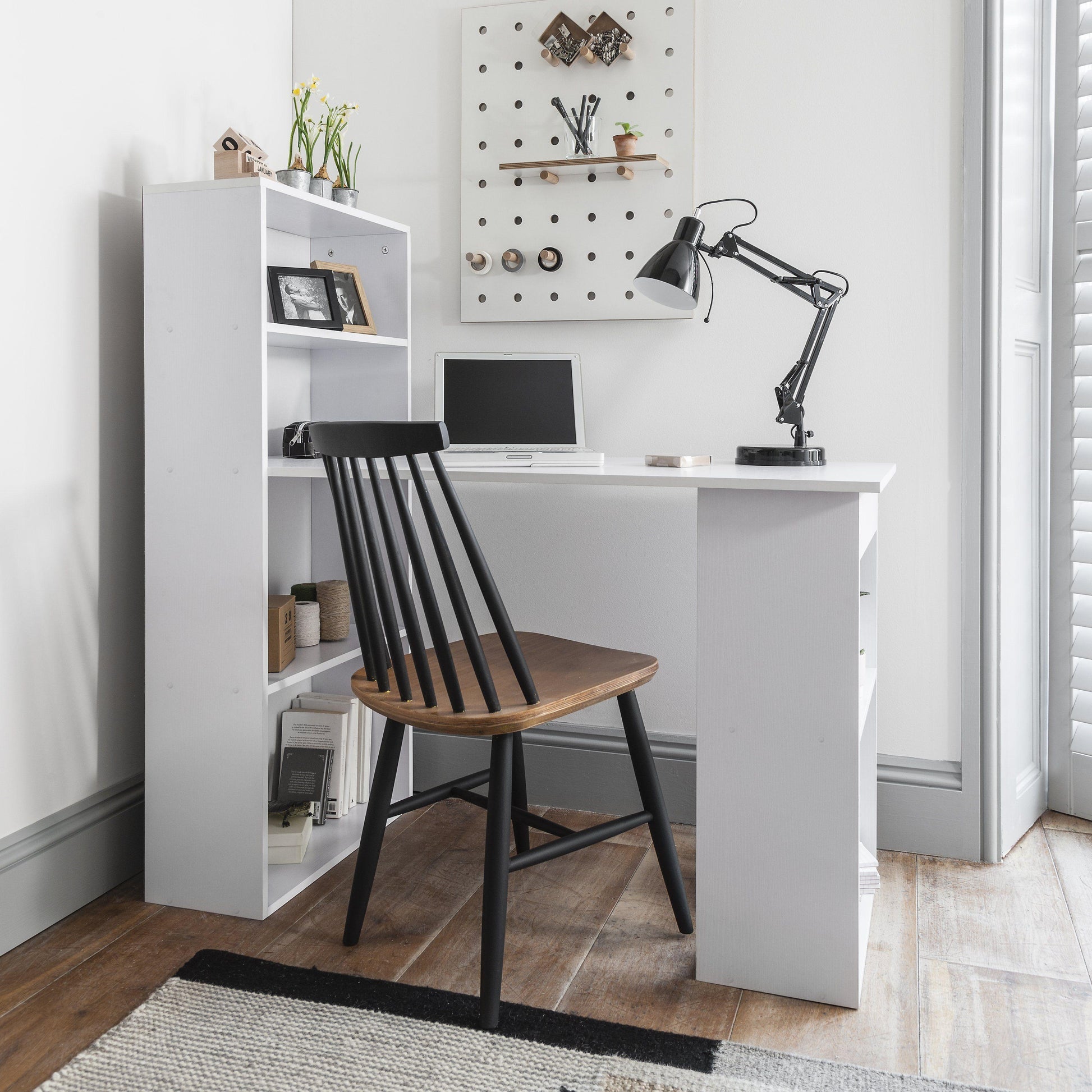 White Desk with Shelves - Laura James