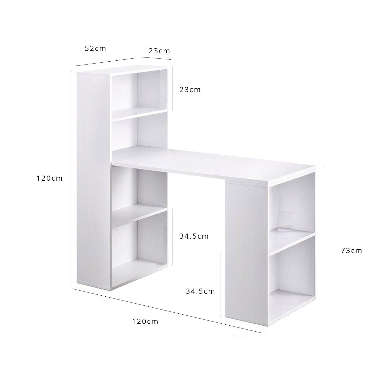 White Desk with Shelves - Laura James