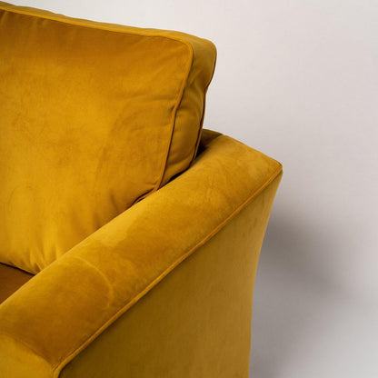 Frankie Yellow Velvet Sofa - Laura James