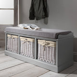Fyfield Hallway Shoe Storage Bench with cushion - Laura James