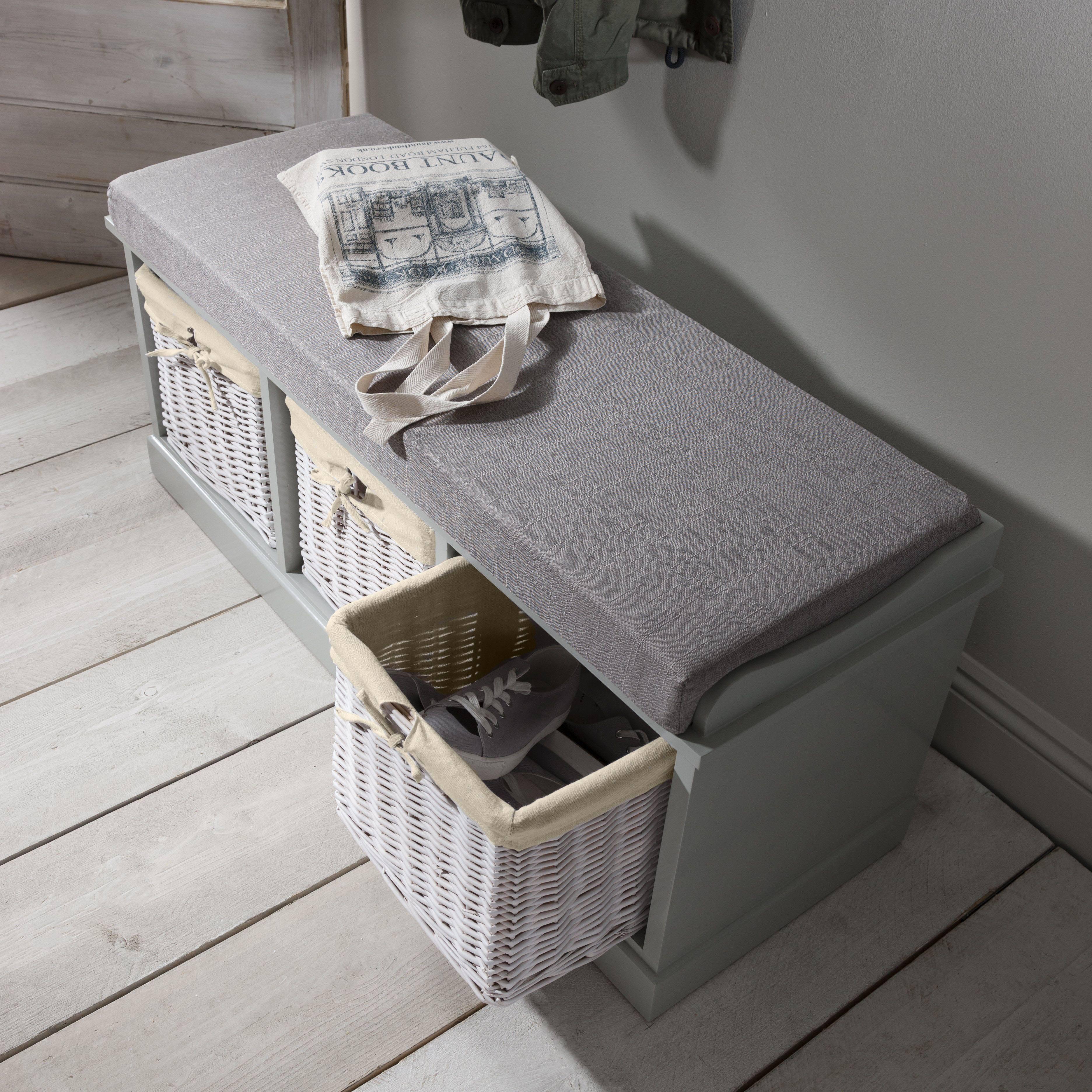 Fyfield Hallway Shoe Storage Bench with Cushion Laura James