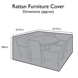 Outdoor Rattan Furniture Cover for 6 Seater Round Dining Set - Laura James