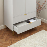 Gloria 3 piece bedroom furniture set - 4 over 4 chest of drawers - grey - Laura James