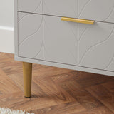Gloria bedside tables - set of two - grey and brass effect - Laura James