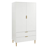 Gloria 2 Door Wardrobe - White - Laura James