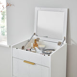 Gloria tallboy - white and brass effect - Laura James