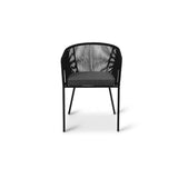 Hali Black Rope Chairs - Grey Cushions - Laura James