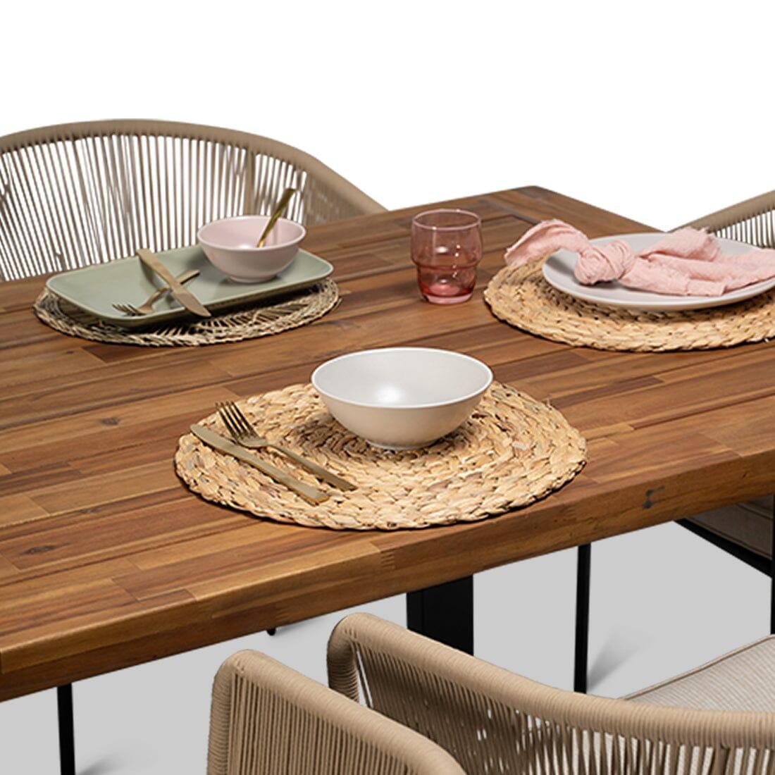 Hali Natural 8 Seater Outdoor Wooden Dining Set - 235cm - Laura James