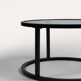 Harris black round coffee table - Laura James