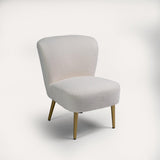 Hattie accent chair - cream boucle with gold legs