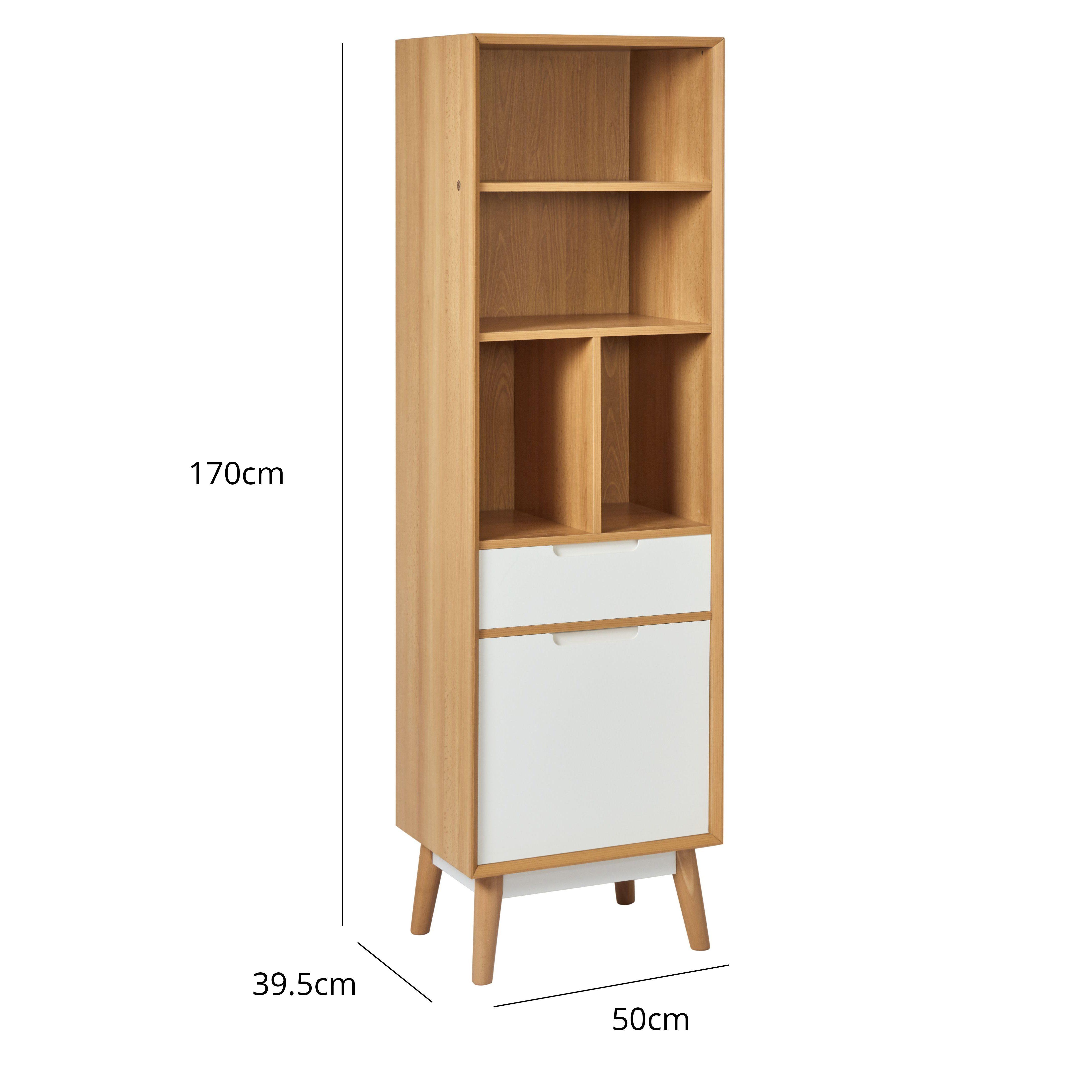 White scandi bookcase discount