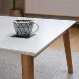 Hulra square coffee table - white - Laura James