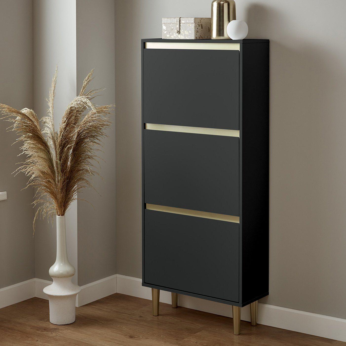 Iliana Shoe Cabinet Door Charcoal Grey – Laura James