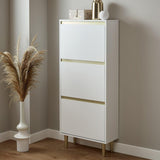 Iliana shoe cabinet - 3 door - white - Laura James