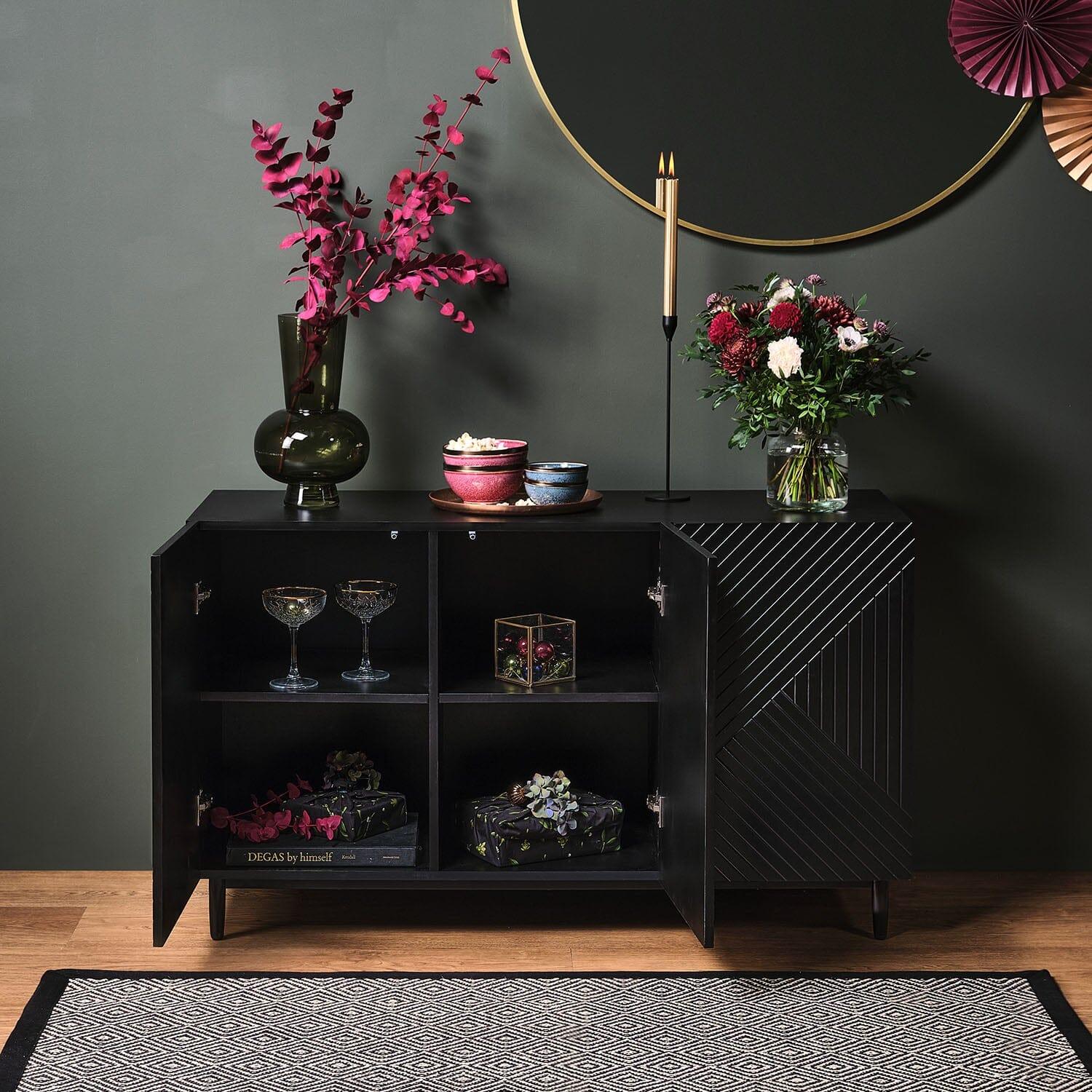 Jack Large Black Sideboard - Laura James