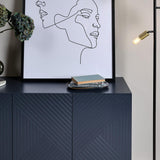 Jack sideboard - geometric - blue - Laura James