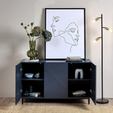 Jack sideboard - geometric - blue - Laura James