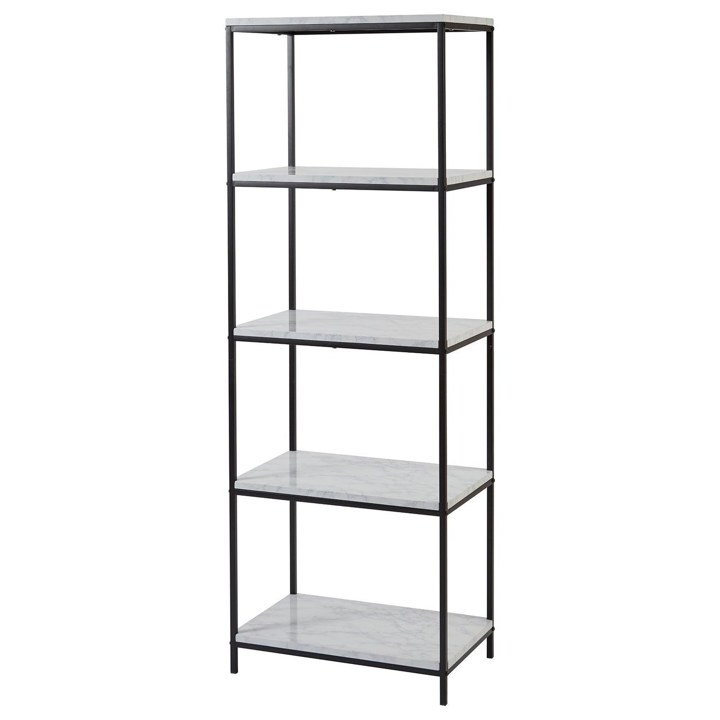 Jay bookcase - marble effect and black - Laura James