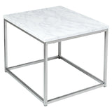 Jay coffee table and side tables - marble effect and chrome - Laura James