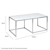 Jay coffee table and side table set - marble effect and gold - Laura James
