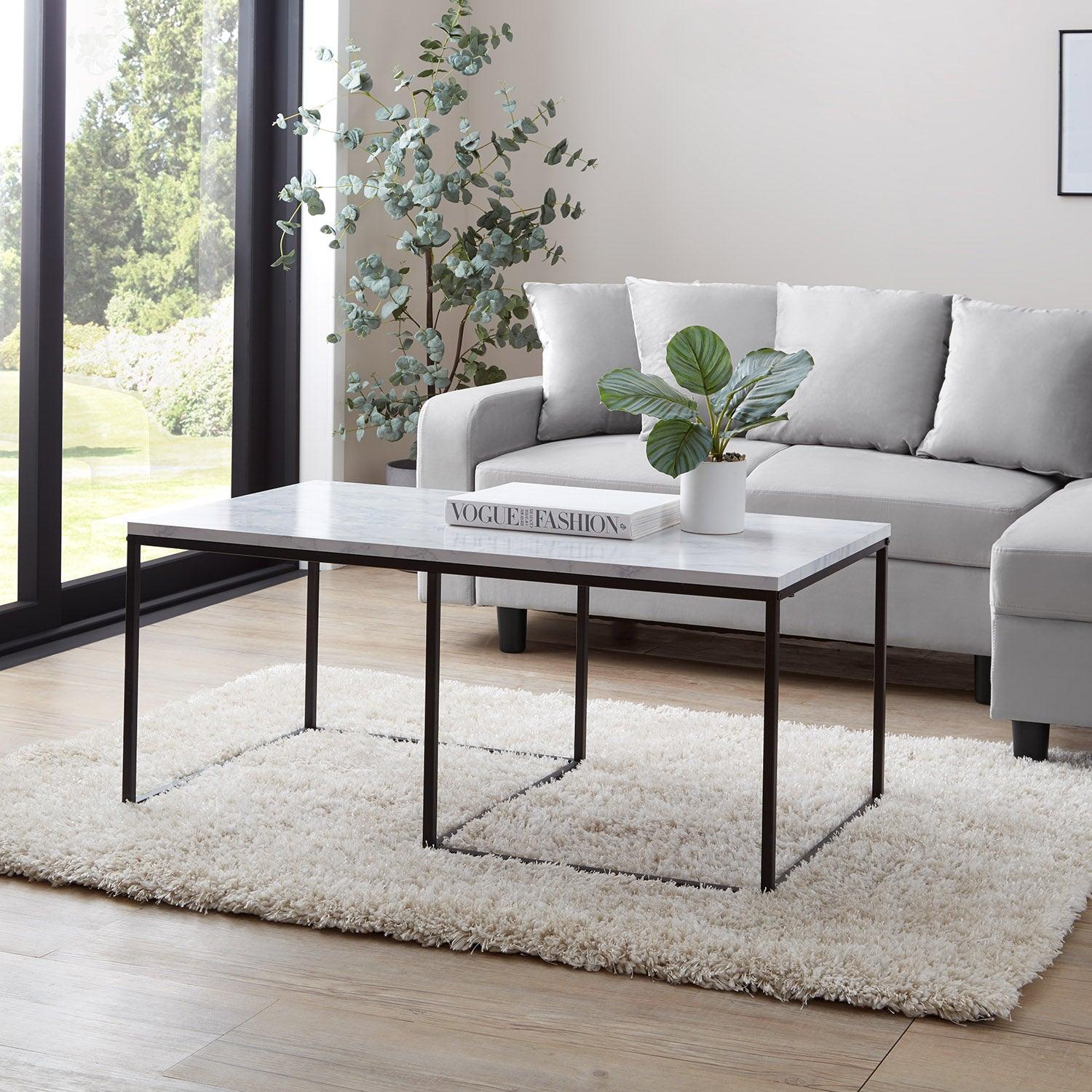 Modern Marble Cocktail Table Buy White Marble And Gold Metal Coffee