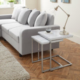 Jay nest of tables - Marble effect and chrome - Laura James