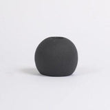 Kelton 6cm Ceramic Taper Candle Holder - Set of 2 - Black - Laura James