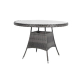 Kemble 4 Seater Outdoor Round Dining Table - Grey - Laura James