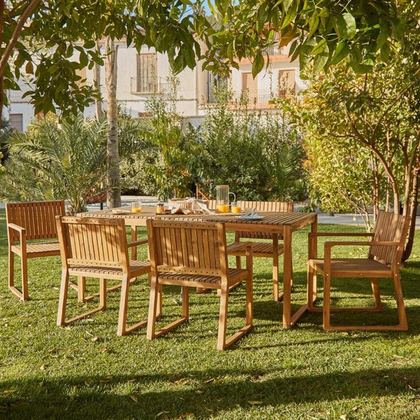 Lennox 6 Seater Wooden Outdoor Dining Set - Laura James