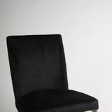 Black Upholstered Dining Chair with Gold Legs - Laura James