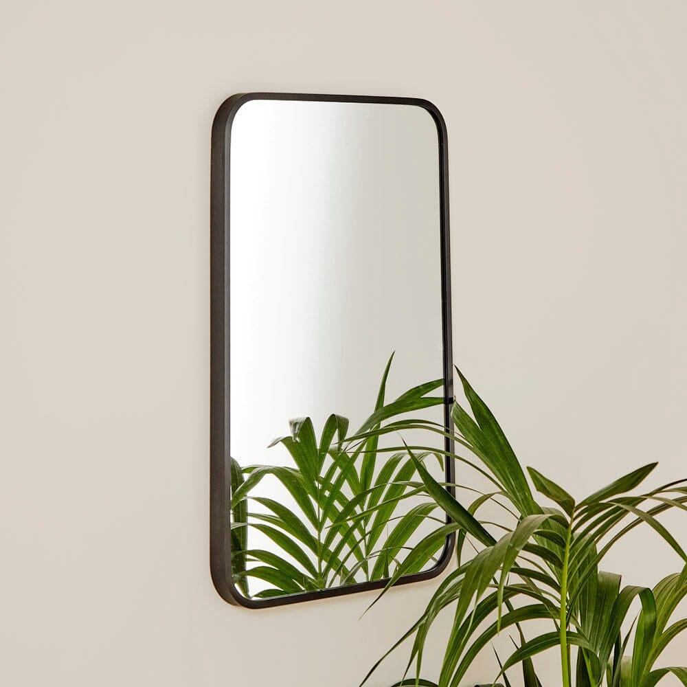 Rectangular Morror Lyndon 60X40cm Metal Rectangular Mirror - Black – Laura James