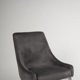 Maeve dining chairs - set of 2 - grey and chrome - Laura James